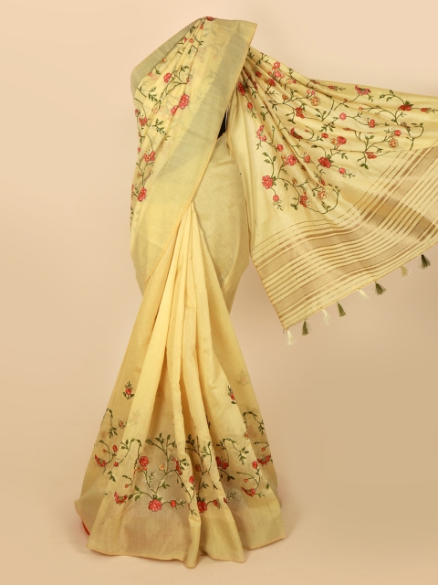 

Pothys Cream-Coloured Woven Design Saree