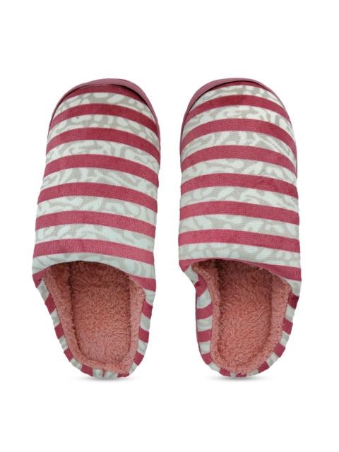 

Pampy Angel Women Maroon & Grey Striped Room Slippers