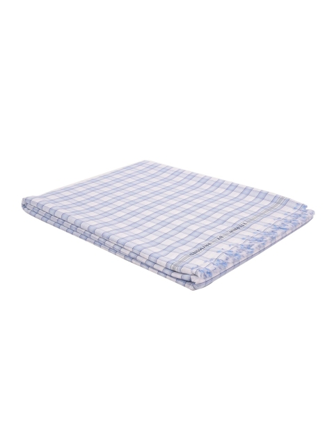 

Raymond Men Blue & White Checked Unstitched Shirt Fabric With Gift Packing Box