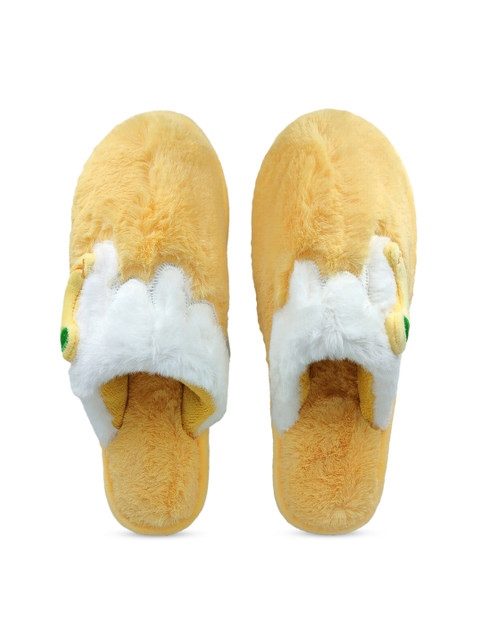 

Pampy Angel Women Yellow & White Colourblocked Room Slippers