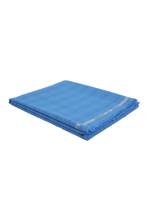 

Raymond Men Blue & Black Checked Shirt Clothing Fabric With Gift Packing Box