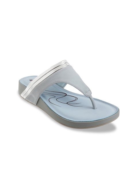 

DAVINCHI Women Blue & Grey Colourblocked Comfort Heels
