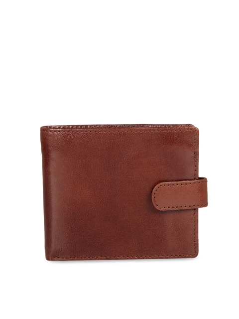 

Leather Zentrum Men Tan Brown Solid Genuine Leather Two Fold Wallet