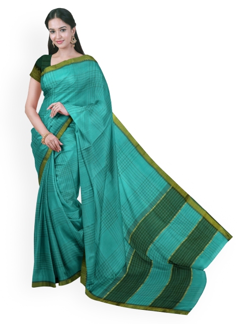 

APCO Sea Green Solid Mangalagiri Saree