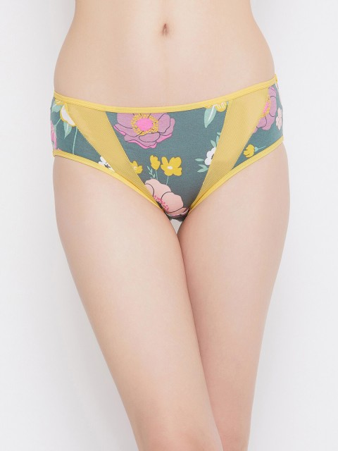 

Clovia Women Yellow & Pink Printed Hipster Briefs PN2670I19