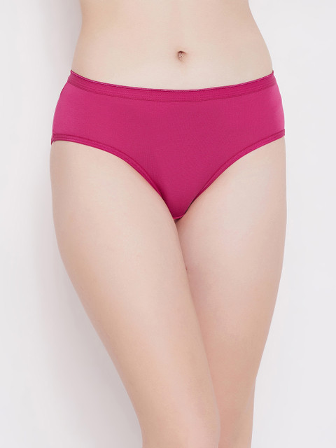 

Clovia Women Pink Solid Hipster Briefs PN2597A14XXL