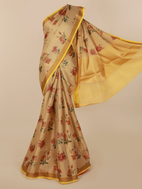 

Pothys Gold-Toned Printed Saree