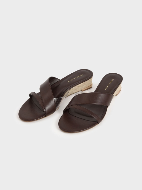 

CHARLES & KEITH Women Brown Solid Sandals