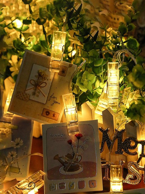 

Archies Transparent Solid Photo Clip String Lights