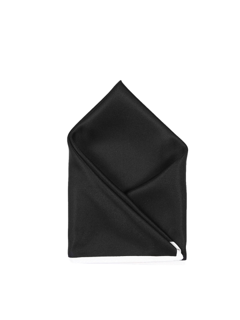 

Arrow Men Black Solid Pocket Square