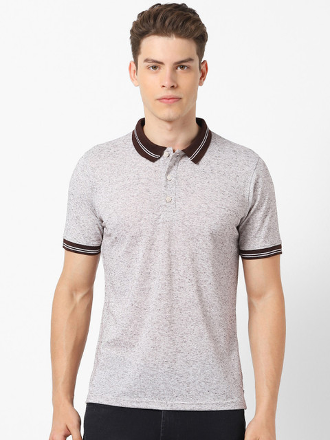 

MARCA Disati Men Brown Solid Polo Collar T-shirt