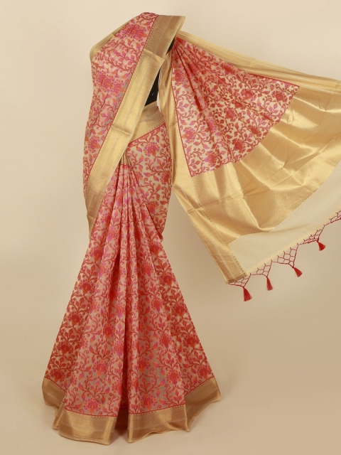 

Pothys Cream-Coloured Woven Design Saree