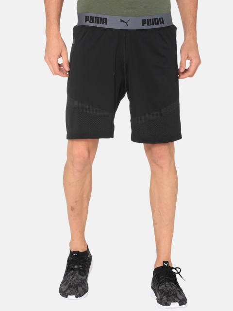 

Puma Men Black Solid Regular Fit Sports Shorts