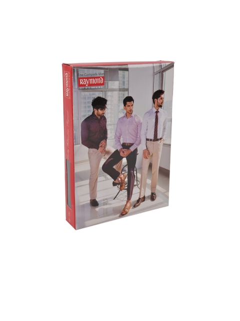

Raymond Men Purple & White Checked Shirt Clothing Fabric With Gift Packing Box