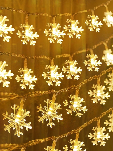 

Archies White Solid Snowflake Shaped String Lights