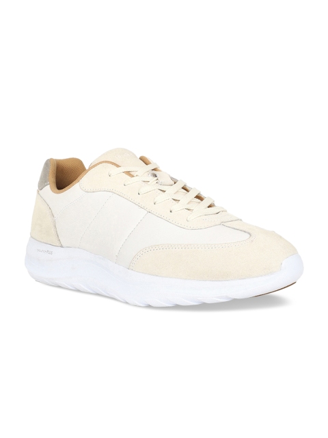 

Hush Puppies Men Cream-Coloured Sneakers