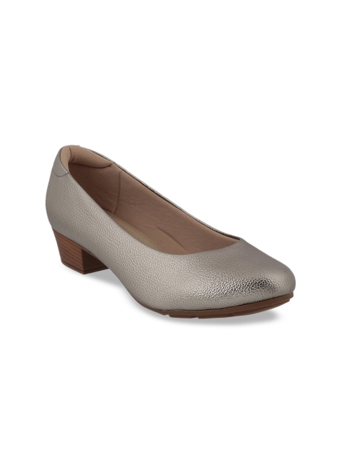 

DAVINCHI Women Grey Solid Pumps