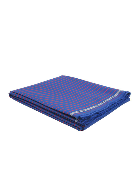 

Raymond Men Blue & Red Striped Unstitched Shirt Fabric With Gift Packing Box