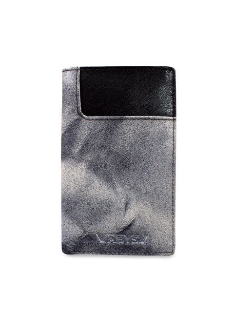 

ABYS Black Solid Genuine Leather Two Fold Wallet