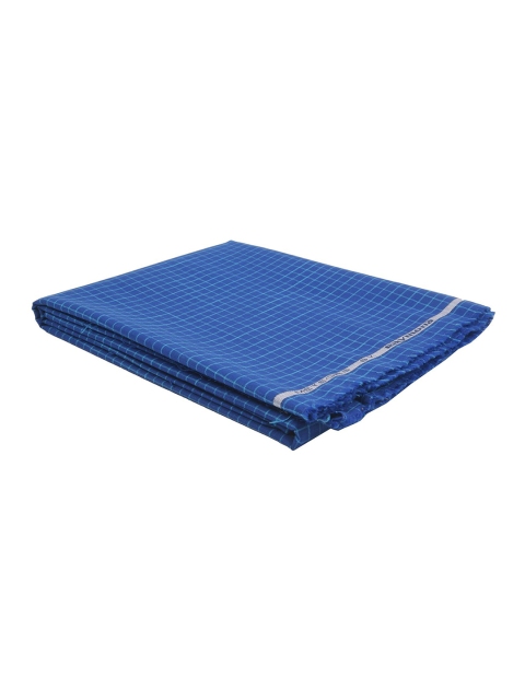

Raymond Men Blue Checked Unstitched Shirt Fabric With Gift Packing Box