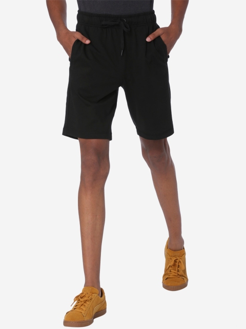 

Puma Men Black Solid Regular Fit Regular Shorts