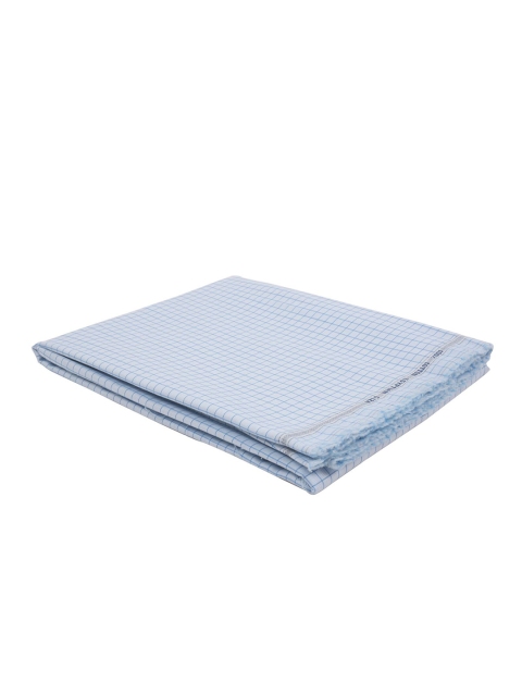 

Raymond Men Blue Checked Unstitched Shirt Fabric With Gift Packing Box