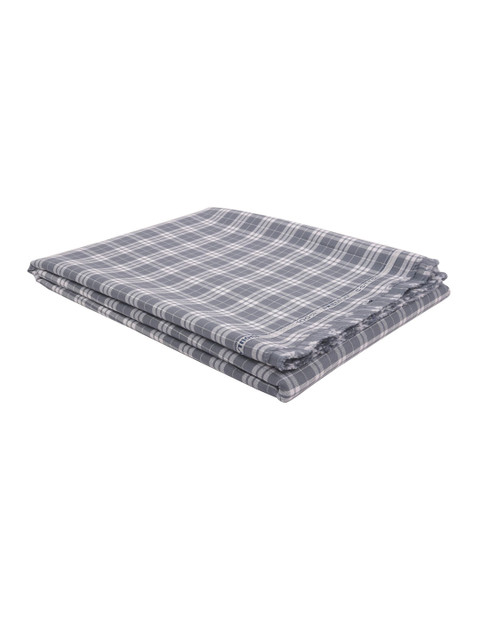 

Raymond Men Grey & White Checked Unstitched Shirt Fabric With Gift Packing Box