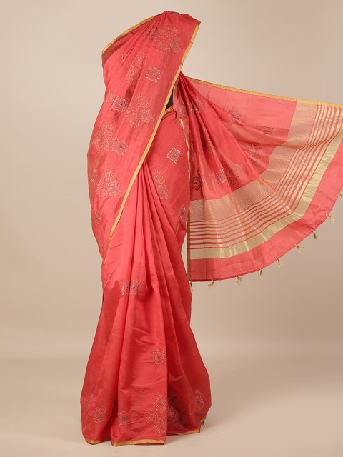 

Pothys Pink Embroidered Saree