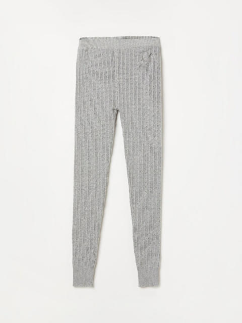 

Fame Forever by Lifestyle Girls Grey Self Design Ankle-Length Leggings