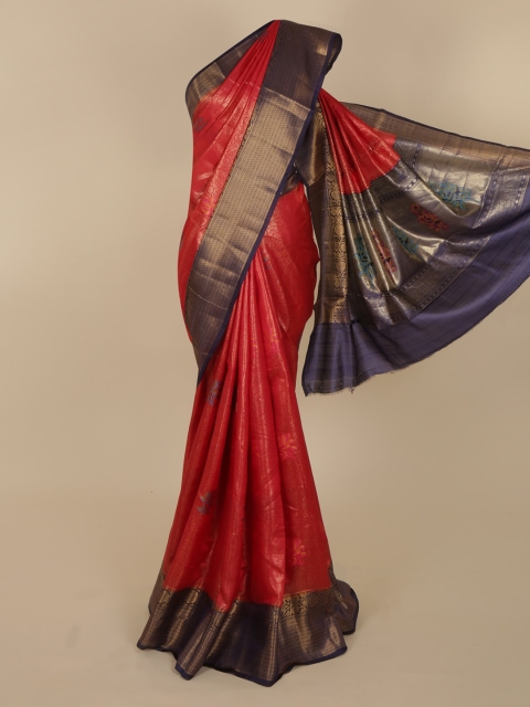 

Pothys Red Woven Design Saree