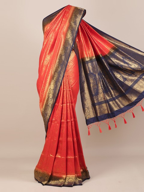 

Pothys Orange Woven Design Saree