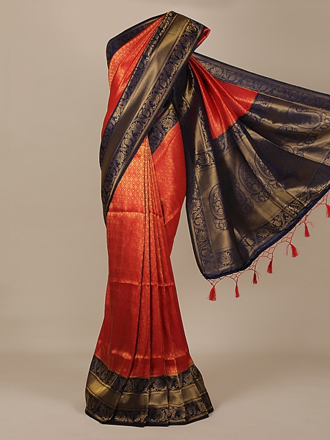 

Pothys Red Woven Design Saree
