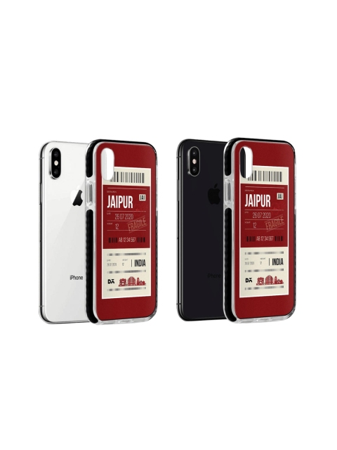 

DailyObjects Red & White Jaipur City Tag Stride Printed iPhone XS Case Cover