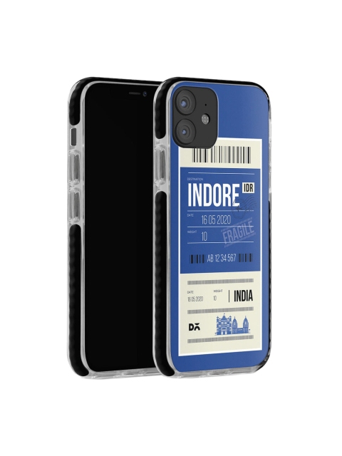 

DailyObjects Blue & White Indore City Tag Stride Multi-Layer Protection iPhone 12 Mobile Back Cover