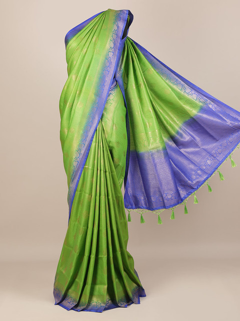 

Pothys Green Woven Design Jute Silk Saree