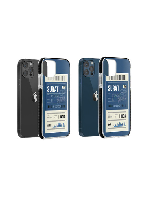

DailyObjects Blue & White Surat City Tag iPhone 12 Pro Stride Case Cover