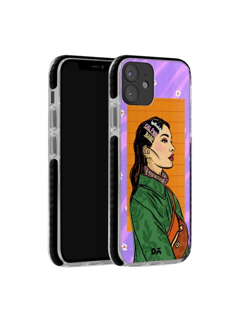 

DailyObjects Purple & Orange Girl Power Babe iPhone 12 Mini Stride Case Cover