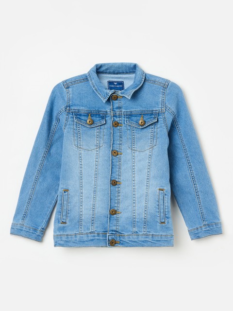 

Fame Forever by Lifestyle Boys Navy Blue Solid Denim Jacket