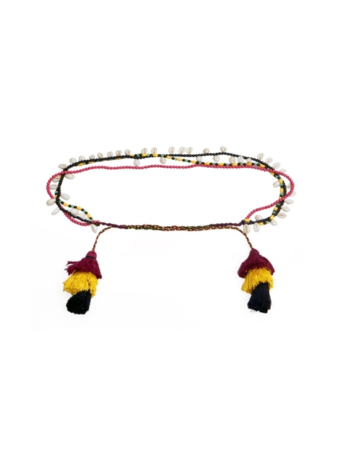 

Diwaah Women Multicoloured Woven Design Handmade Fabric Belt, Multi