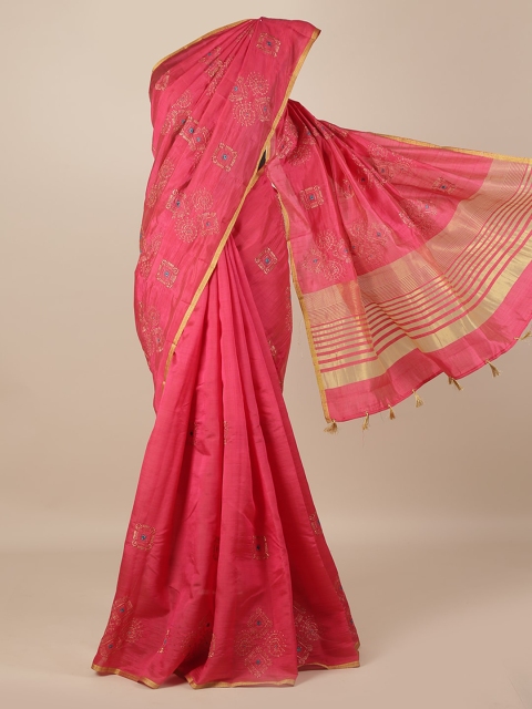 

Pothys Pink Woven Design Saree