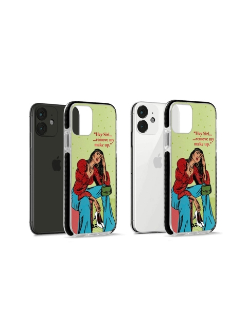 

DailyObjects Green & Red Hey Siri Stride Printed iPhone 11 Case Cover
