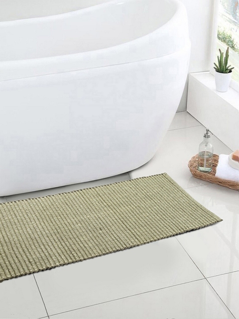 

KLOTTHE Set Of 2 Green Cotton Bath Rugs