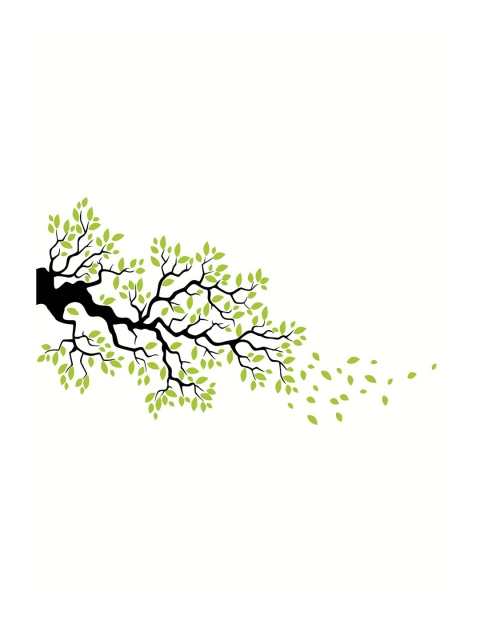 

WALLSTICK Black & Green Birds Large Vinyl Sticker