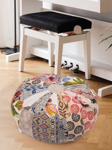 

Tistabene Multicoloured Patchwork Round Floor Cushion, Multi