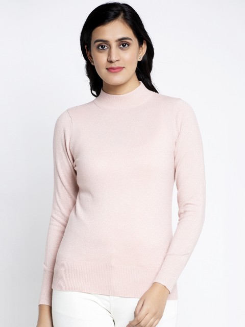 

Global Republic Women Pink Solid Pullover Sweater