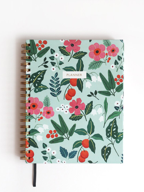 

The Ink Bucket Green Undated Tropical Mint Planner, Blue