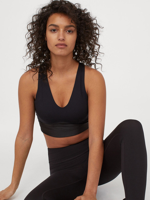 

H&M Women Black Solid Ankle-Length Sports Tights