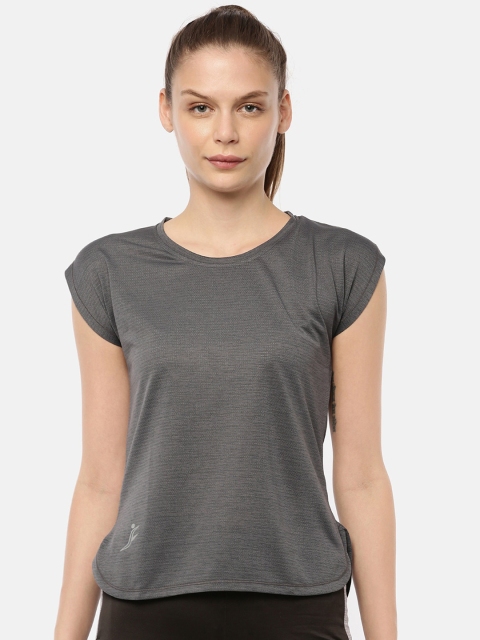 

FINO Women Grey Solid Boat Neck T-shirt