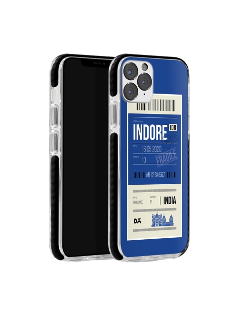 

DailyObjects Blue & White Indore City Tag iPhone 11 Pro Max Stride Case Cover