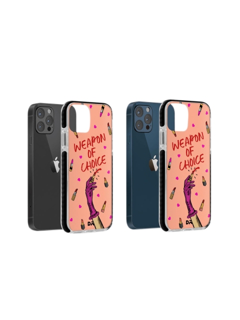 

DailyObjects Pink Weapon of Choice Print Multi-Layer Protection iPhone 12 Pro Mobile Back Cover